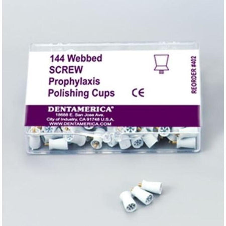 Dentamerica Polijstcups Rubber Screw Type (144 st.)-Dentamerica-Sordent