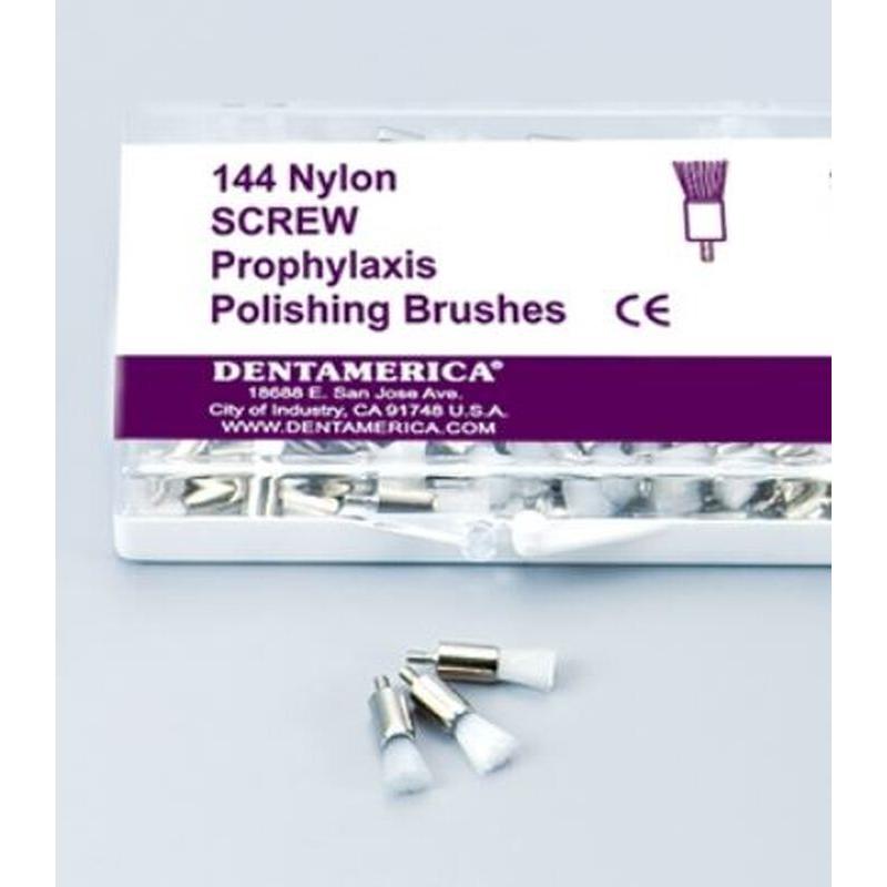 Dentamerica Polijstborstels Wit Screw Type (144 st.)-Dentamerica-Sordent