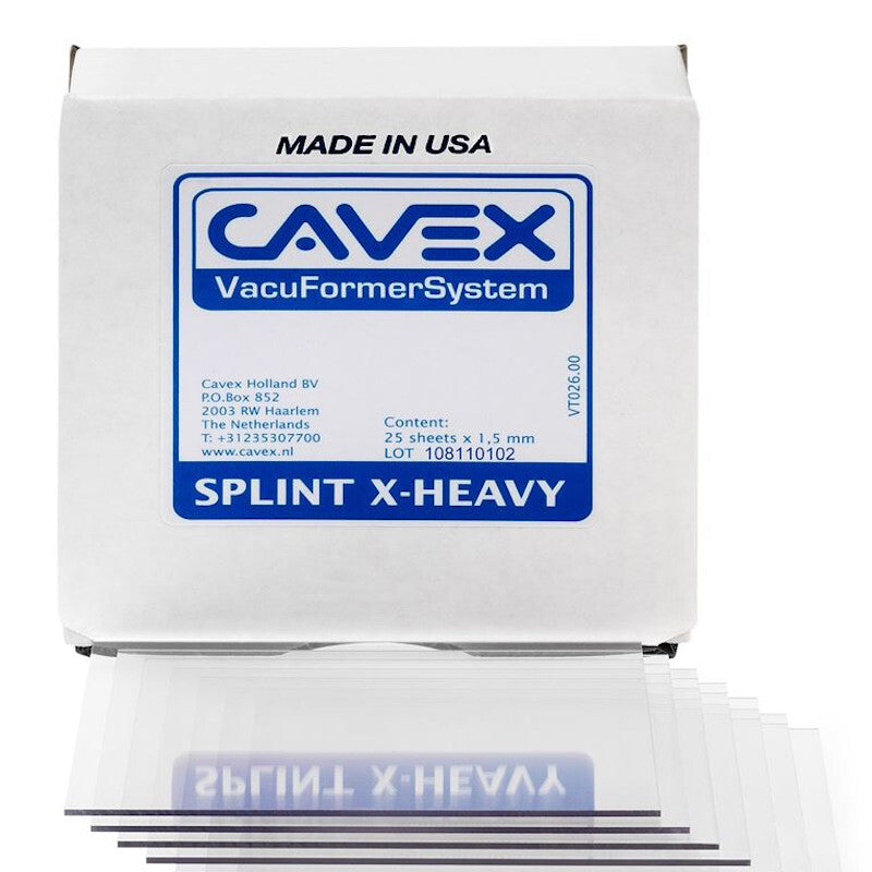 Cavex VacuFormerSystem Splint X-Heavy Transparant 1.5 mm (25 st.)-Cavex-Sordent