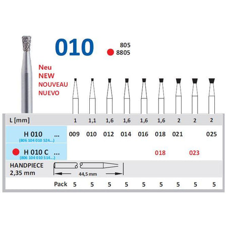 Horico Diamantboor Omgekeerd Kegel FG 010 / 19 mm / 1,6 mm-Horico-Sordent