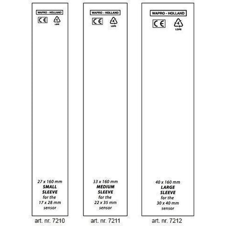 Wapro Sensor Sleeves / Beschermhoesjes - Div. Maten (500 st.)-Wapro-Sordent