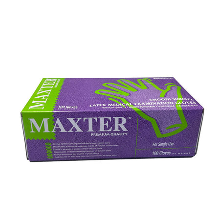 Maxter Latex handschoenen Gepoederd Beige-Wit (100 st.)-Maxter-Sordent