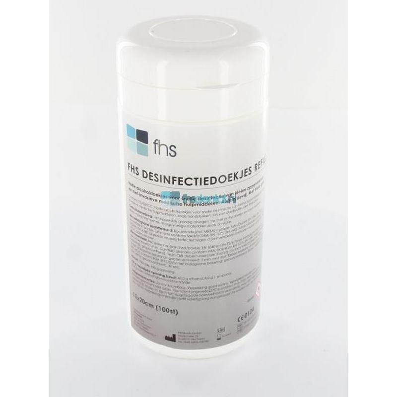 FHS Dental Desinfectiedoekjes Bus + Refill 13 x 20 cm (Bus met 100 st.)-FHS Dental-Sordent