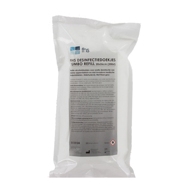 FHS Dental Desinfectiedoekjes Jumbo Refill 20 x 22 cm (200 st.)-FHS Dental-Sordent
