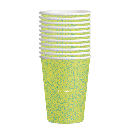Euronda Monoart® 200mL Drinkbekers Papier - Div. Kleuren (1000 st.)-Euronda-Lime-Sordent