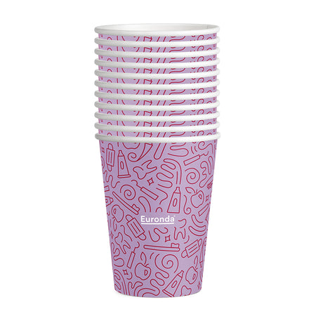Euronda Monoart® 200mL Drinkbekers Papier - Div. Kleuren (1000 st.)-Euronda-Lila-Sordent