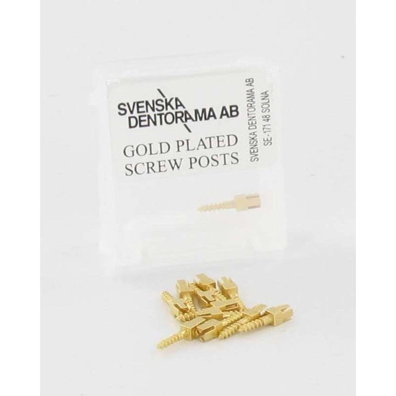 Svenska Dentorama AB Gold Plated Screw - Div. Maten (12 st.)-Svenska-Sordent