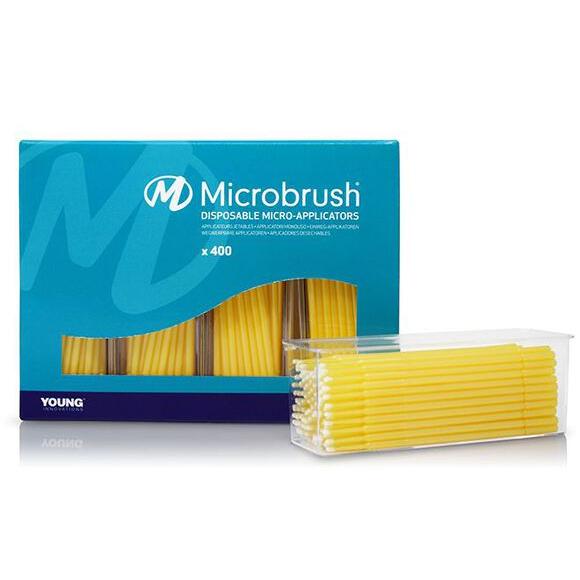 Young Innovations Microbrush Plus Applicators 1.5 mm - Div. Kleuren (4 x 100 st.)-Young Innovations-Fijn Geel-Sordent