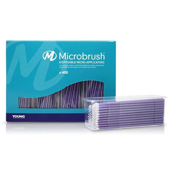Young Innovations Microbrush Plus Applicators 2 mm - Div. Kleuren (4 x 100 st.)-Young Innovations-Regular Paars-Sordent
