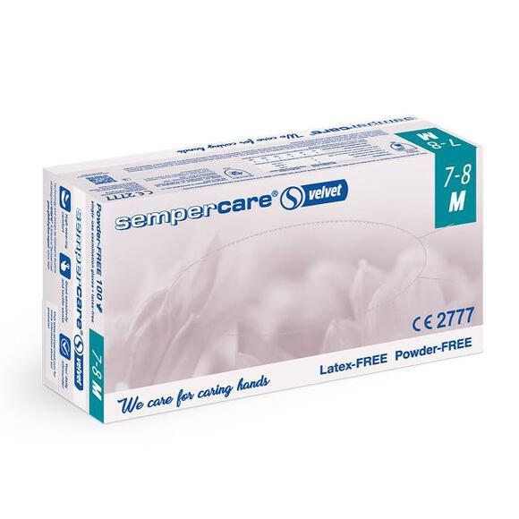 Sempermed Sempercare Velvet Nitril Handschoenen Poedervrij Blauw (200 st.)-Sempermed-Sordent