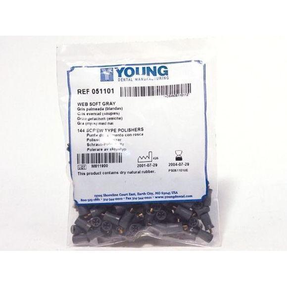 Young Dental Prophy Cups Screwype Soft Grijs - Div. Opties (144 st.)-Young Dental-Sordent
