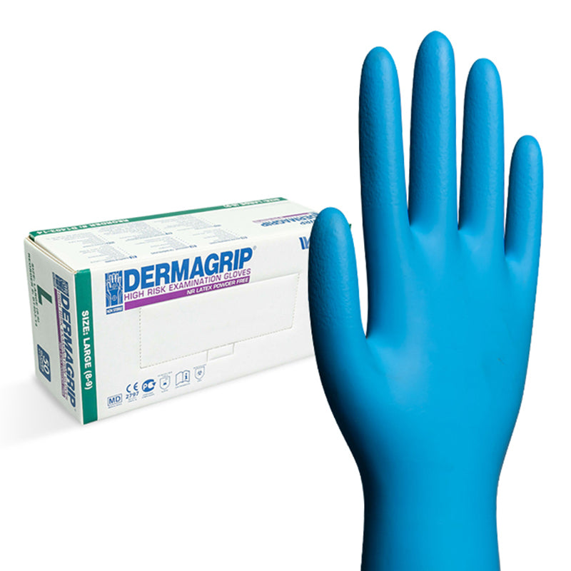 Medica DERMAGRIP High Risk Latex Handschoenen Poedervrij (50 st.)-Medica-Sordent