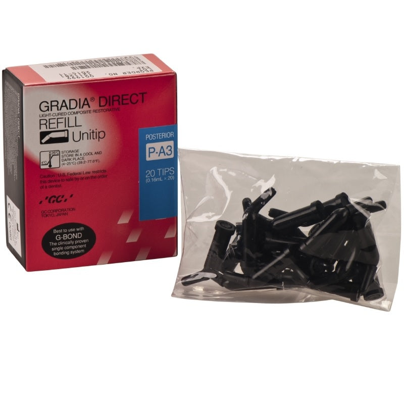 GC Gradia Direct Posterior Unitip - Diverse Kleuren A (20 x 0.16 mL)-GC-A3-Sordent