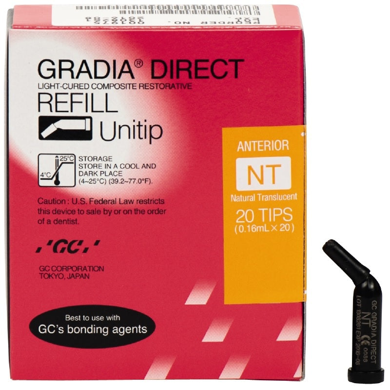 GC Gradia Direct Anterior Unitip - Diverse Kleuren (20 x 0.16 mL)-GC-NT (Outside Shade)-Sordent