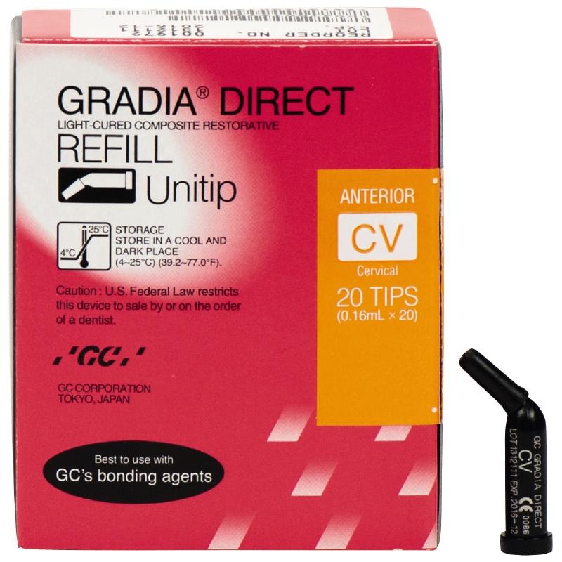 GC Gradia Direct Anterior Unitip - Diverse Kleuren (20 x 0.16 mL)-GC-CV (Outside Shade)-Sordent