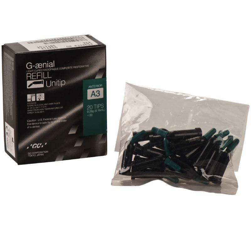GC G-Aenial Anterior Unitip Composiet - Div. Kleuren (20 x 0.28 g)-GC-A3-Sordent