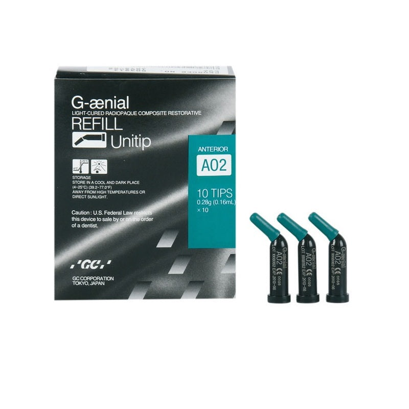 GC G-Aenial Anterior Unitip Composiet - Div. Kleuren (10 x 0.28 g)-GC-AO2-Sordent