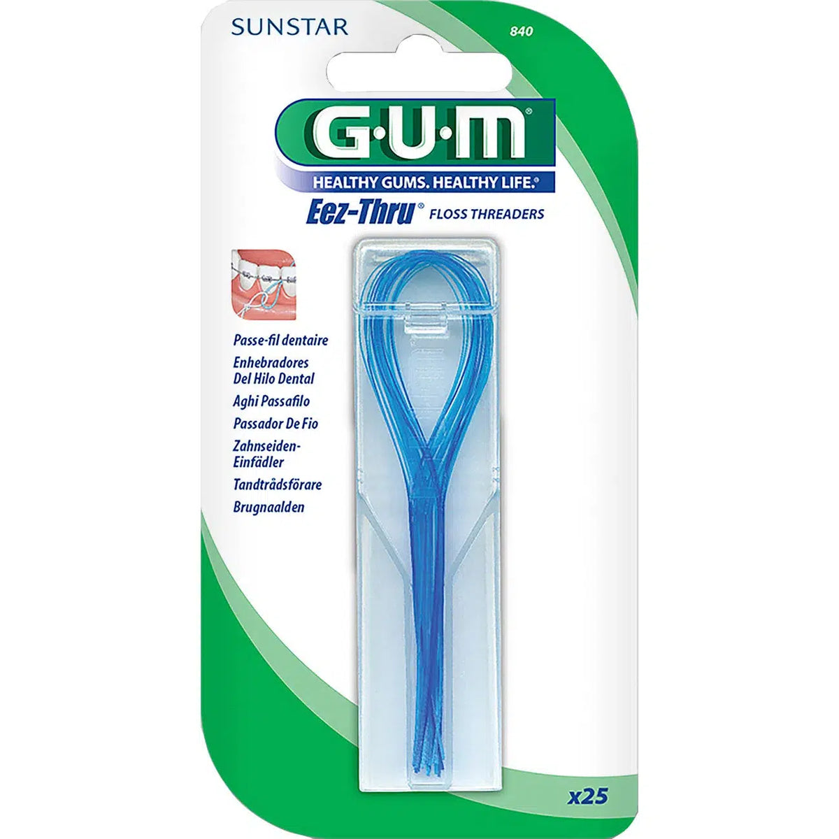 GUM® Eez-Thru® Brugnaalden - Floss Threaders - (100x5st.)-GUM-Sordent