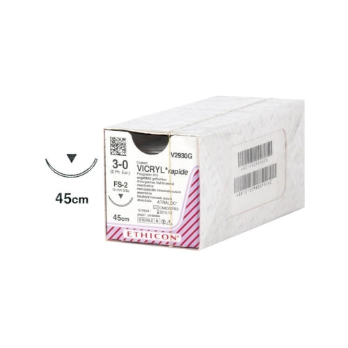 Ethicon Vicryl® Rapide FS-2S / 19 mm / 3-0 / 45 cm Naald - V2930G (12 st.)-Ethicon-Sordent