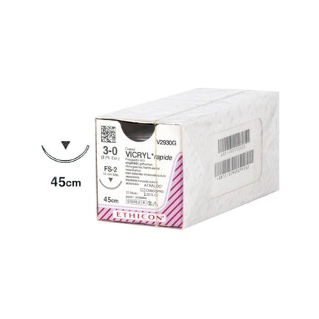 Ethicon Vicryl® Rapide FS-2S / 19 mm / 3-0 / 45 cm Naald - V2930G (12 st.)-Ethicon-Sordent