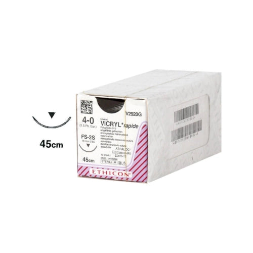 Ethicon Vicryl® Rapide FS-2S / 19 mm / 4-0 / 45 cm Naald - V2920G (12 st.)-Ethicon-Sordent