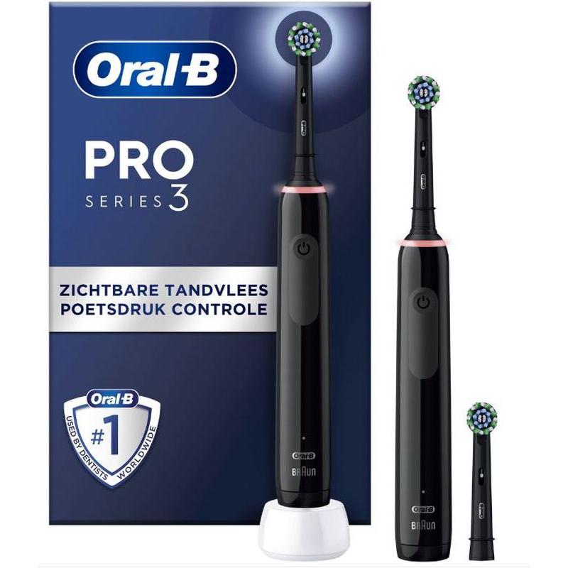 Oral-B Pro 3 3900 Tandenborstel Duo-Pack Zwart (2 st.)-Oral-B-Sordent