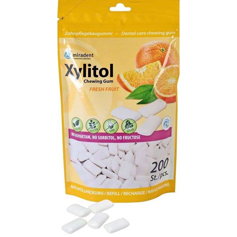 Miradent Xylitol Kauwgom Economy Zak - Div. Smaken (200 st.)-Miradent-Sordent