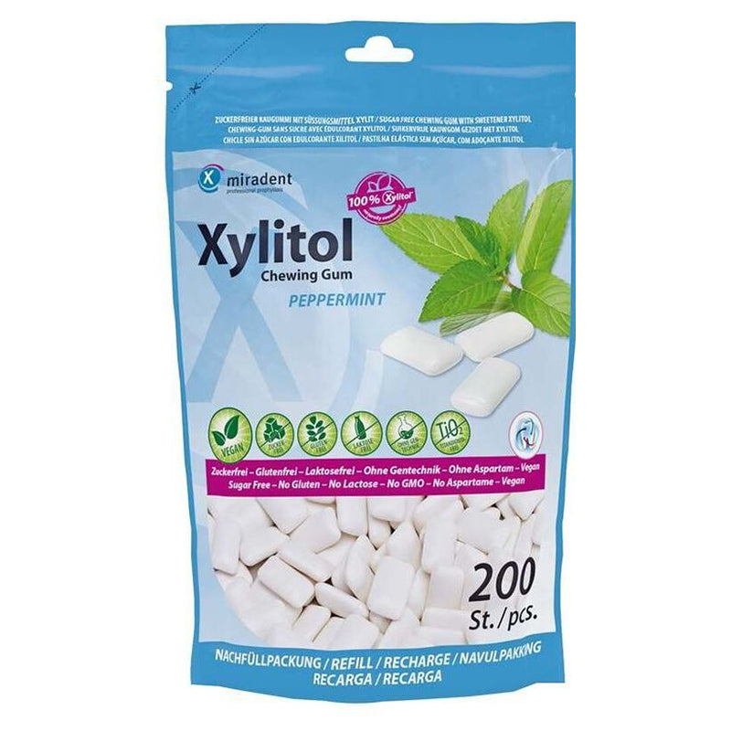 Miradent Xylitol Kauwgom Economy Zak - Div. Smaken (200 st.)-Miradent-Sordent