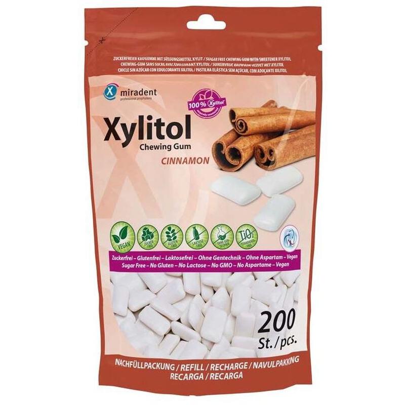 Miradent Xylitol Kauwgom Economy Zak - Div. Smaken (200 st.)-Miradent-Sordent