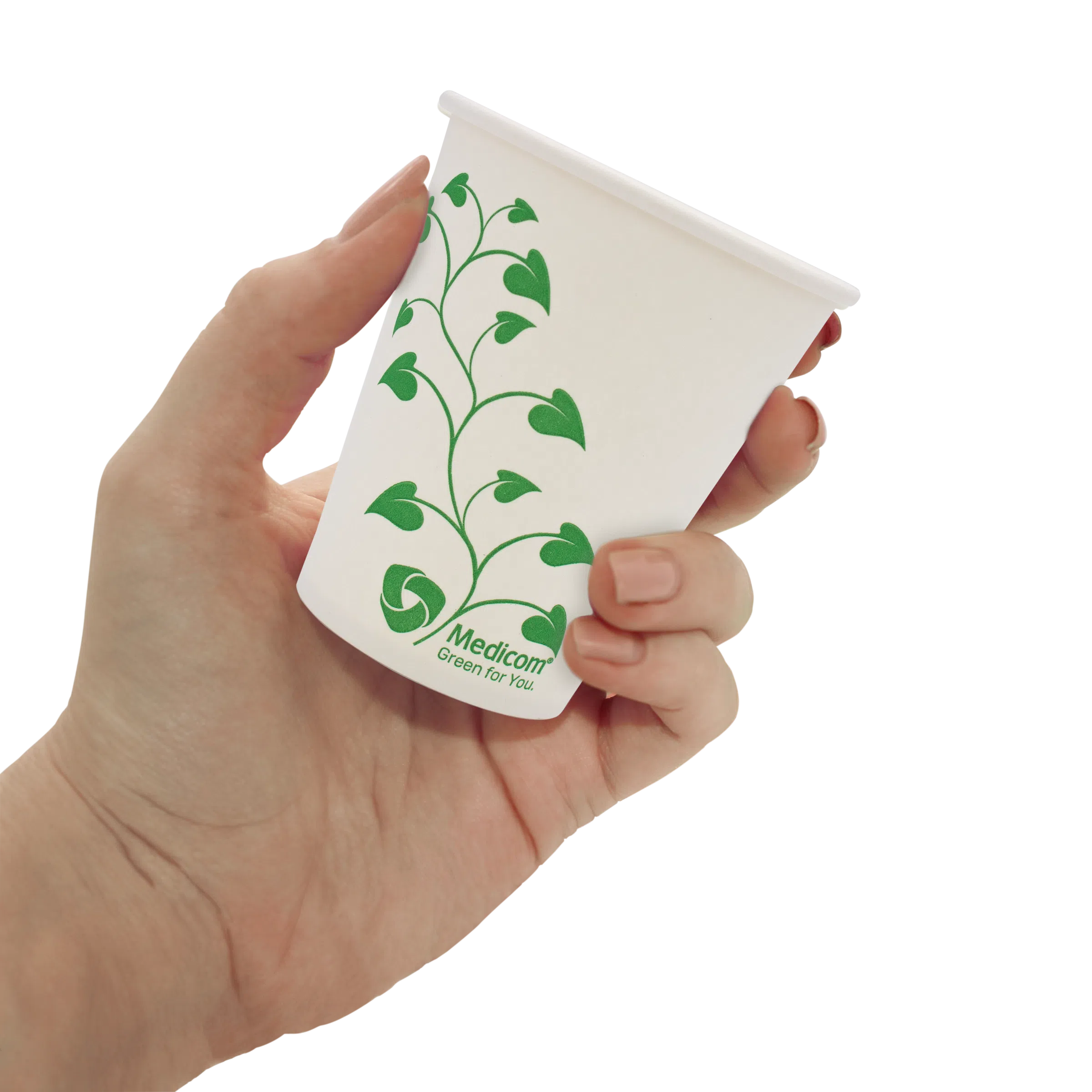 Medicom Biodegradable Papieren Drinkbeker Green for You 180 mL-Drinkbekers-Medicom-Sordent