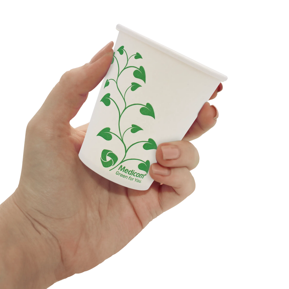 Medicom Biodegradable Papieren Drinkbeker Green for You 180 mL-Drinkbekers-Medicom-Sordent