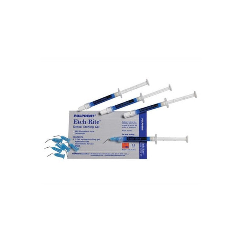 Pulpdent Etch-Rite™ Dental Etching Gel Spuitjes (4 x 1.2 mL)-Pulpdent-Sordent