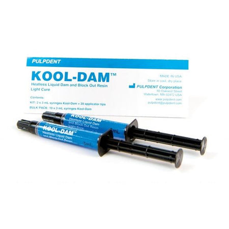 Pulpdent Kool-Dam™ Vloeibare Light Cure (2 x 3 mL + Tips)-Pulpdent-Sordent