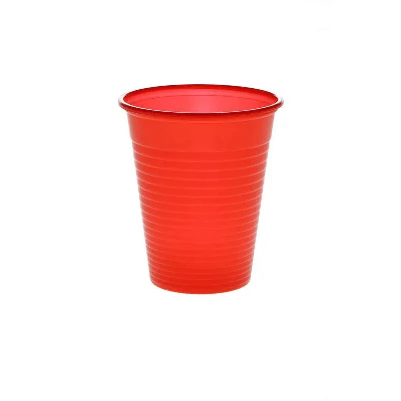 Plastic Drinkbekers 180 mL - Diverse Kleuren-Drinkbekers-AMPri-Rood-100 st.-Sordent