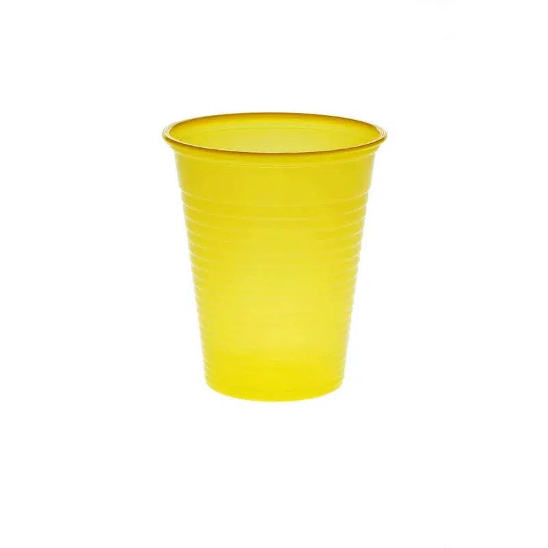 Plastic Drinkbekers 180 mL - Diverse Kleuren-Drinkbekers-AMPri-Geel-100 st.-Sordent