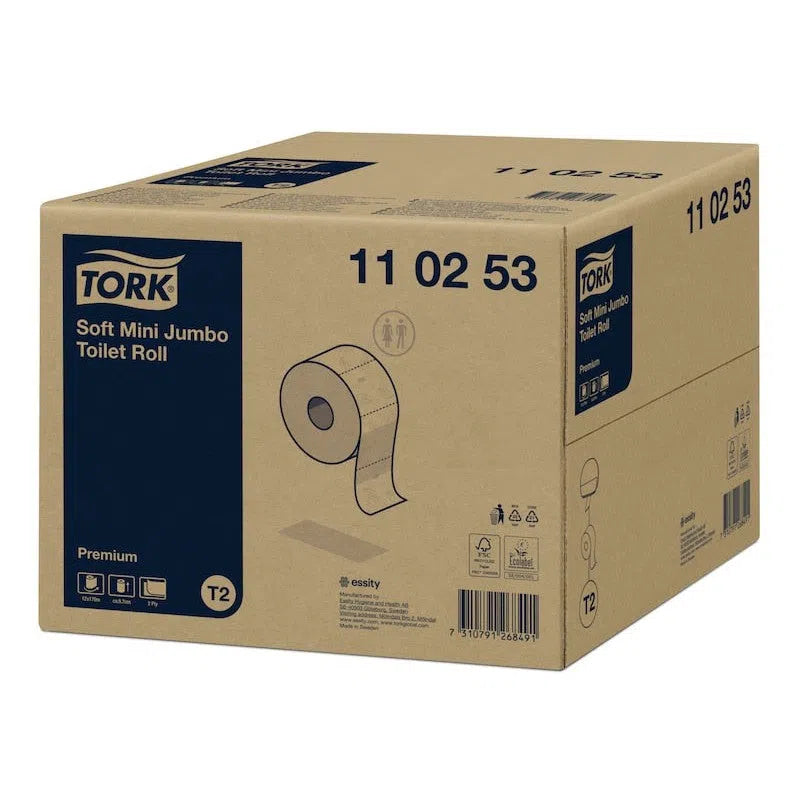 Tork Zacht Mini Jumbo Toiletpapier Premium - 2-laags - 170 m (12 st.)-Tork-Sordent