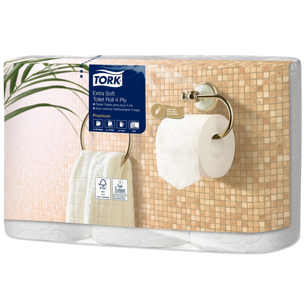 Tork Toiletpapier X-Soft Rollen 4-laags Premium (7 x 6 st.)-Tork-Sordent