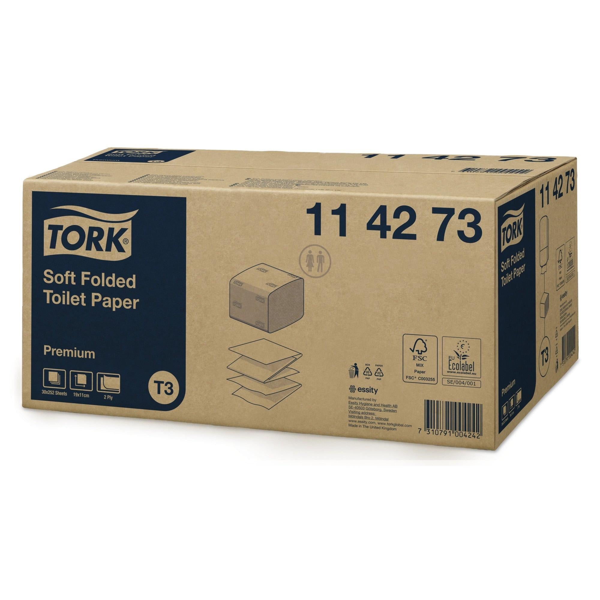 Tork Toiletpapier Zacht 2-laags Gevouwen (30 x 252 st.)-Tork-Sordent