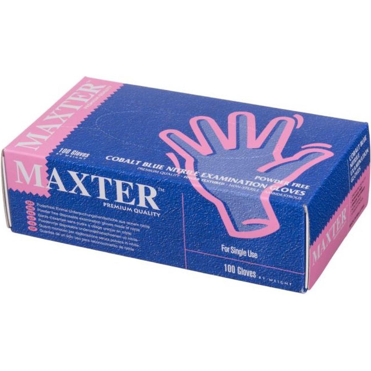 Maxter Nitril handschoenen Poedervrij Cobalt Blauw (100 st.)-Maxter-Sordent