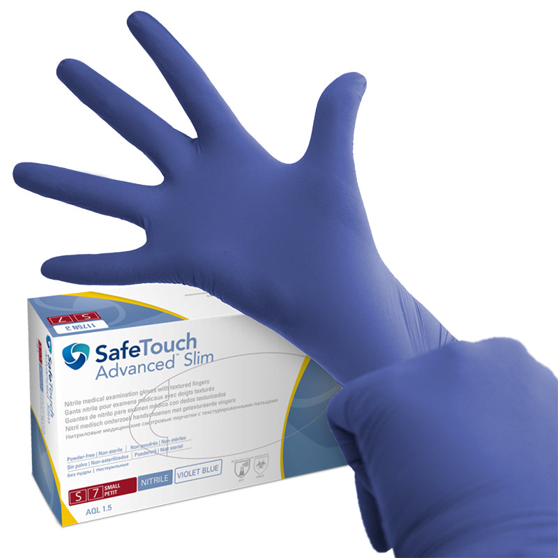 Medicom SafeTouch® Advanced Slim Blue Nitril Pf - Div. Maten (100 st.)-Medicom-Sordent