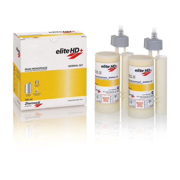 Zhermack Elite HD+ Maxi Monophase Normal Set + Tips (2 x 380 mL)-Zhermack-Sordent