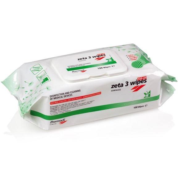 Zhermack Zeta 3 Wipes Pop-Up Soft Pack / Desinfect. doekjes (100 st.)-Zhermack-Sordent