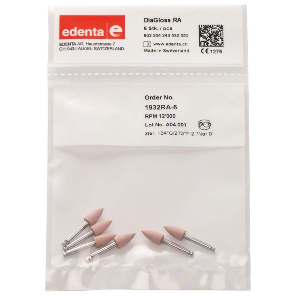 Edenta DiaGloss Points 1932 RA - 050 / 10 mm / Stap 1 (6 st.)-Edenta-Sordent