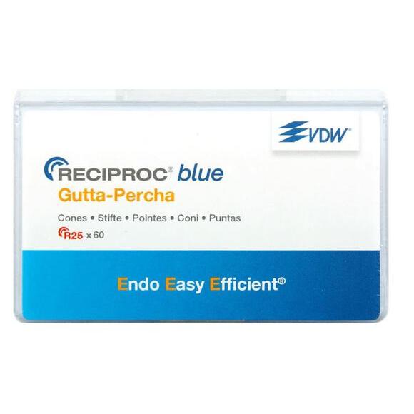 VDW Reciproc 28 mm Blue Gutta-Percha - Div. Opties (60 st.)-VDW-R25 - Rood-Sordent