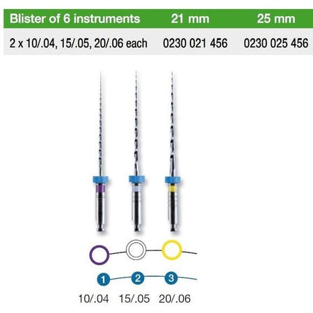 VDW Mtwo W16 21 mm Mix Nr.10.04/15.05/20.06 (3 x 2 st.)-VDW-Sordent