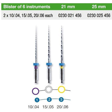 VDW Mtwo W16 25 mm Mix Nr.10.04/15.05/20.06 (3 x 2 st.)-VDW-Sordent