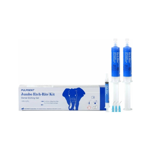 Pulpdent Jumbo Etch-Rite™ Kit (2 x 25 mL + Toeb.)-Pulpdent-Sordent