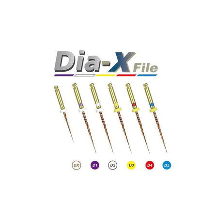 DIA-X (NiTi) Roterende Vijlen (#DX, #D1-5 - 19, 21, 25 mm)-Gezondheidszorg-DiaDent-Sordent