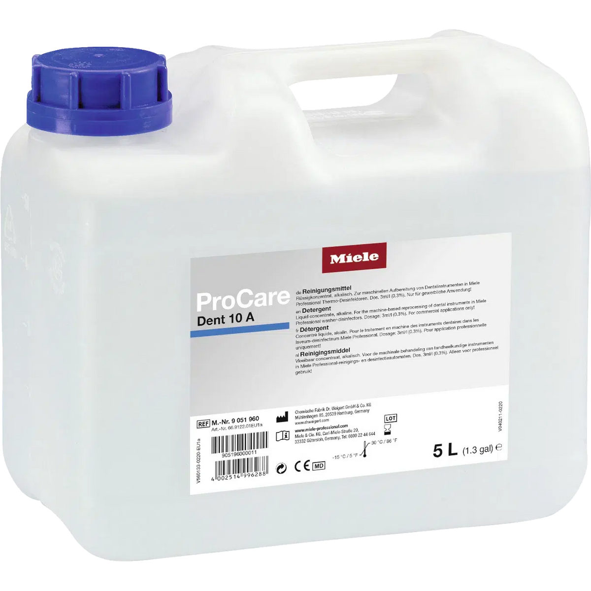 Miele ProCare Dent 10 A – Alkalisch Reinigingsmiddel (5L)-Miele-Sordent