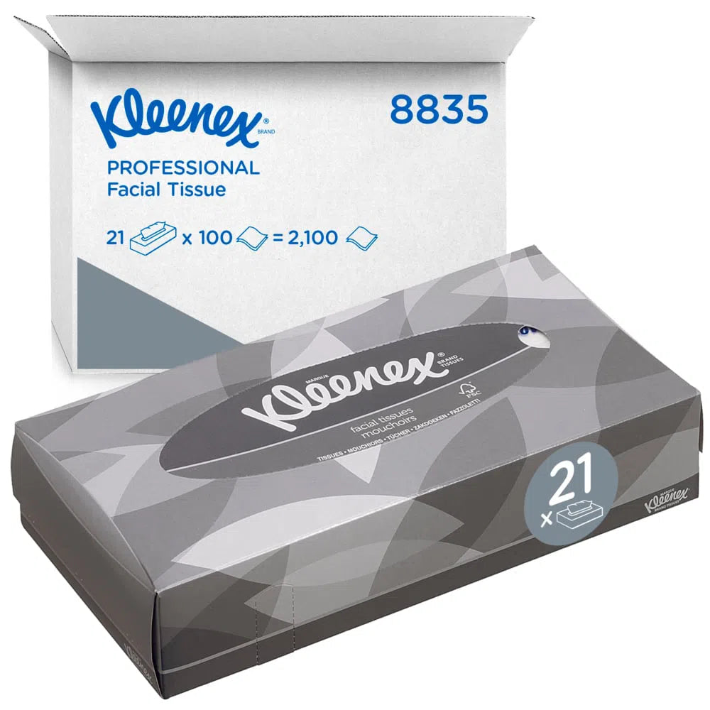 Kleenex® Facial Tissues 2-Laags 21.6x18.6 cm (21 x 100 st.)-Kleenex-Sordent
